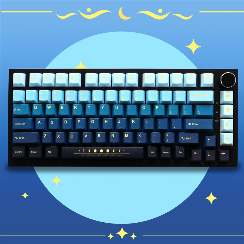Moonlift Keycap 129 Key PBT Material Original Factory Height Five-sided Thermal Sublimation Process Highly Adaptable to Mechanical Keyboard Moonlift Keycap 129 Key PBT Material Original Factory Height Five-sided Thermal Sublimation Process Highly Adaptable to Mechanical Keyboard