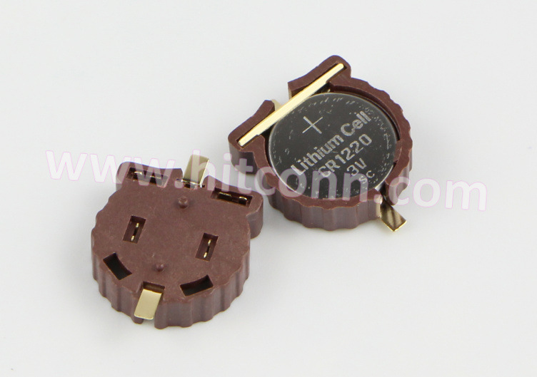 电池扣 CR1220-2 负极加宽 3V 纽扣电池座 纽扣电池座CR1220