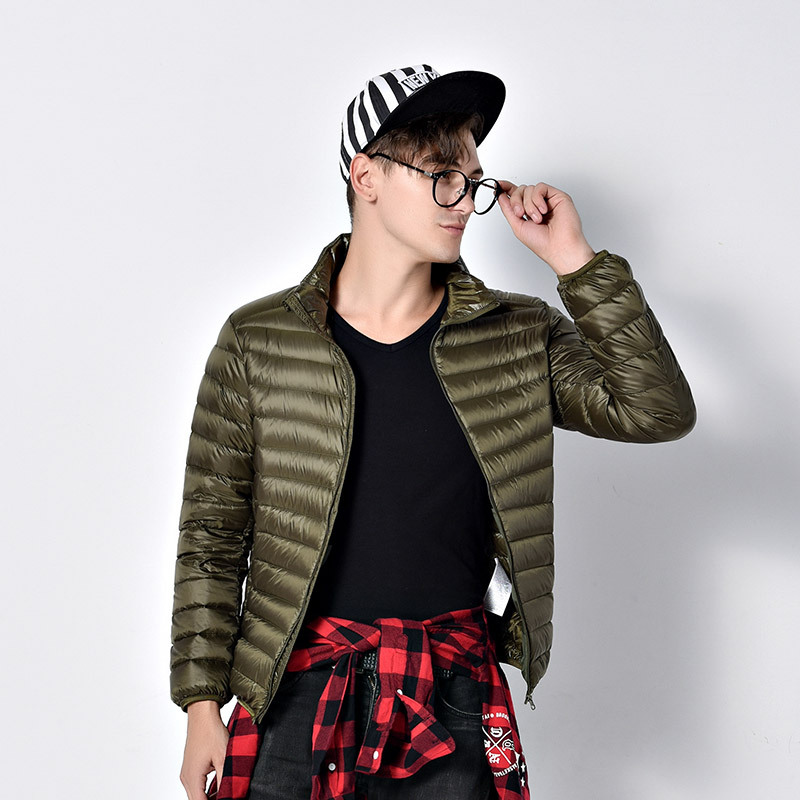 Winter light and thin fitted keep warm travel sports down jacket