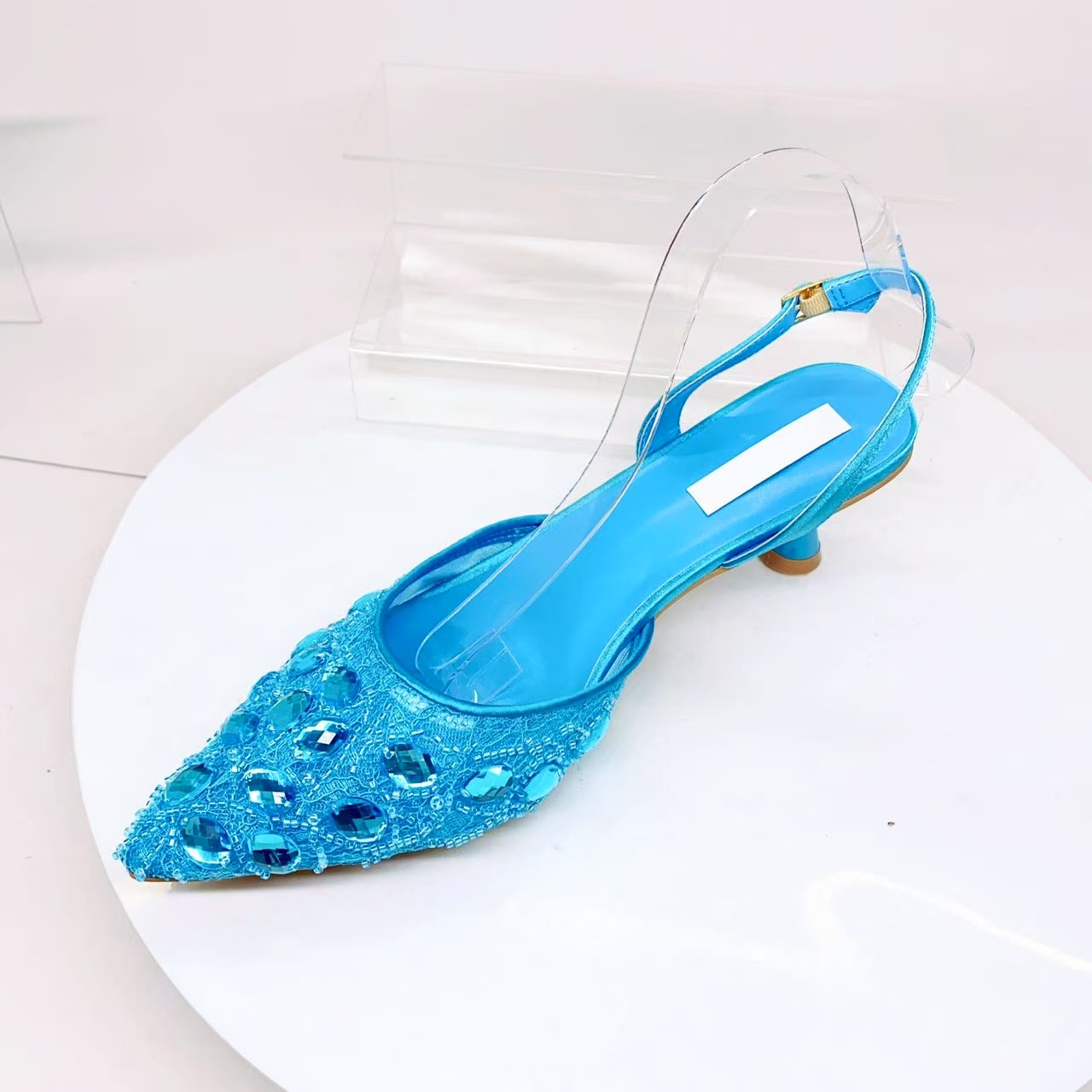 Zapatos de diseño italiano de alta gama para bodas, zapatos de mujer, encaje de diamante de verano, sandalias de talón alto