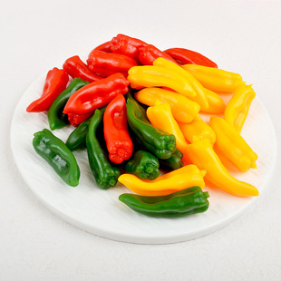 Simulation food miniature food play vegetable food play chili props PVC creative simulation food green pepper red pepper props