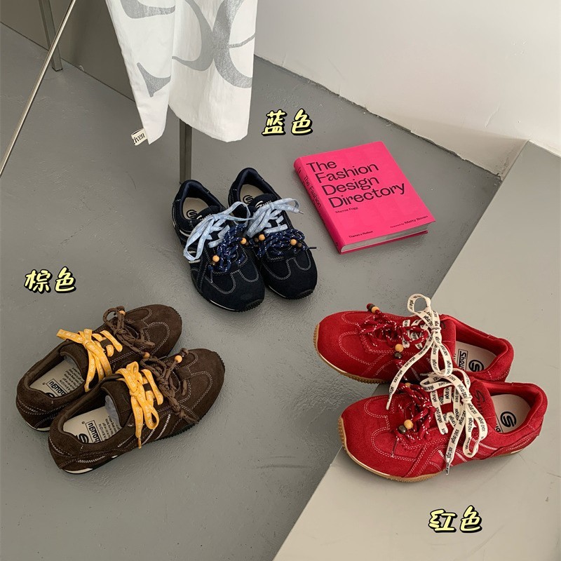 首谷女鞋软皮休闲运动板鞋百搭登山户外跑步健身厚底阿甘德训鞋女|undefined