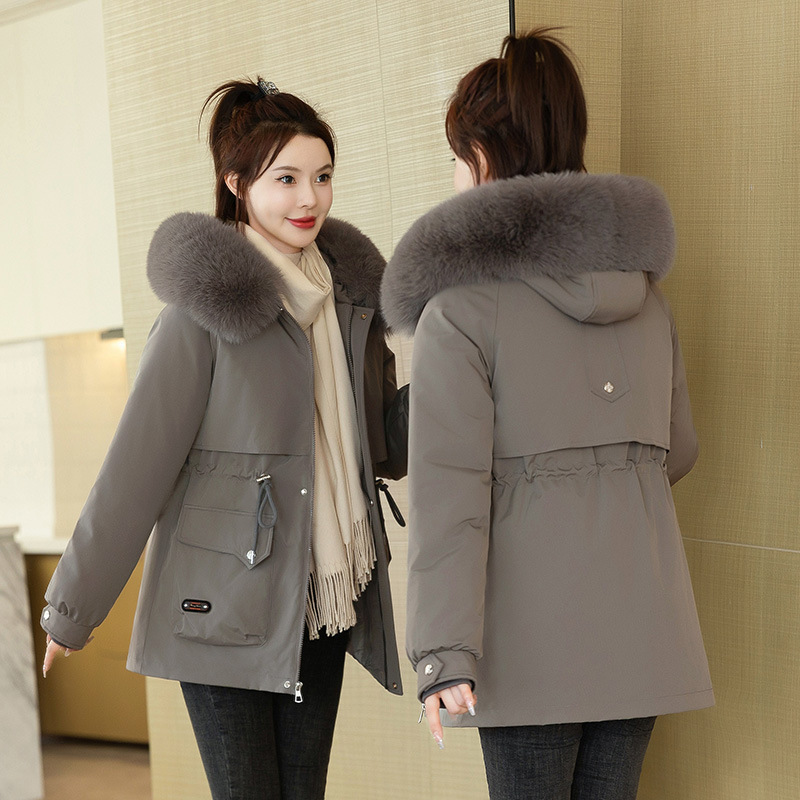 Women's 2024 Winter New Thickened Detachable Inner Liner Slimming Down Cotton-padded Coat Women