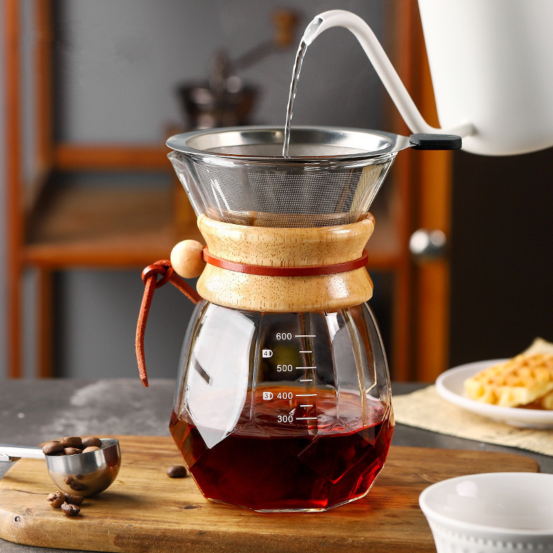 New Coffee Filter Set, Coffee Brewing Equipment, Hand-Brewed Drip Coffee Pot, Funnel, Filter Cup, Complete Set New Coffee Filter Set, Coffee Brewing Equipment, Hand-Brewed Drip Coffee Pot, Funnel, Filter Cup, Complete Set