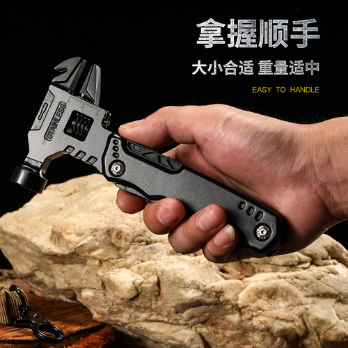 Wholesale Outdoor Multi-function Activity Live Handle Wrench Combination Multifunction Folding Pliers Knife Pliers EDC Tool Black 