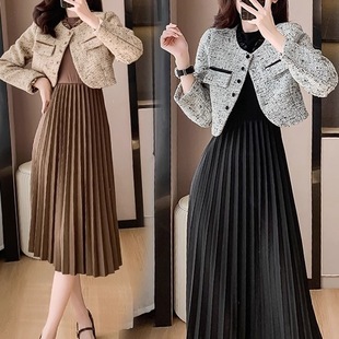 �ﶬ����Ů�����װ����B��ȹ���e�¿ʽ2025�ɼ��ל\��ɫ���b