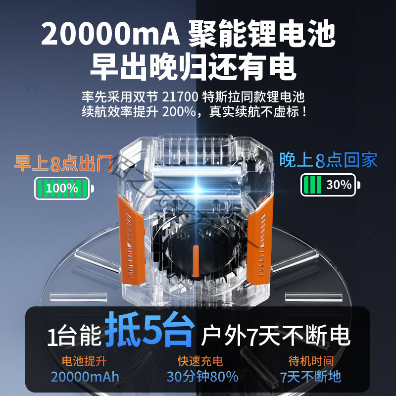 腰掛け扇風機、ポータブル腰クリップ、暑さ対策・冷却加工品、高温屋外工事現場充電、強力小型風|undefined