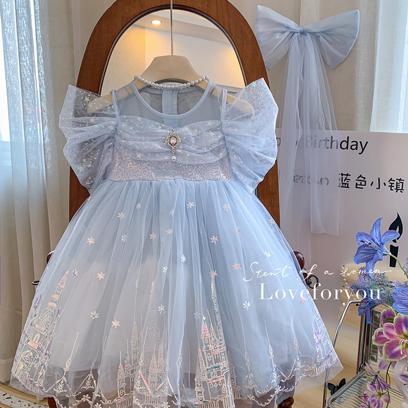 Aisha Princess Dress Girls Summer Aisha Frozen Girls Birthday Dress Summer Dress Aisha Children's dress