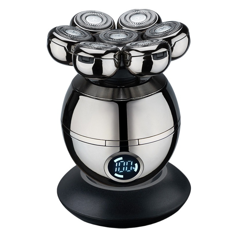 Transfronterizo nueva inducción Recargable Afeitadora de pelo Calvo Clipper maquinilla de afeitar de lavado de afeitar de siete bits inteligente