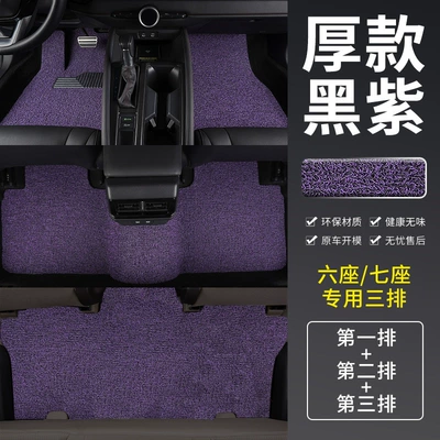 Universal Foot Pad – Durable, Non-Slip and Wear-Resistant Car - thickened-black-and-purple-full-car-floor-mats-toyota-sienna2021-present