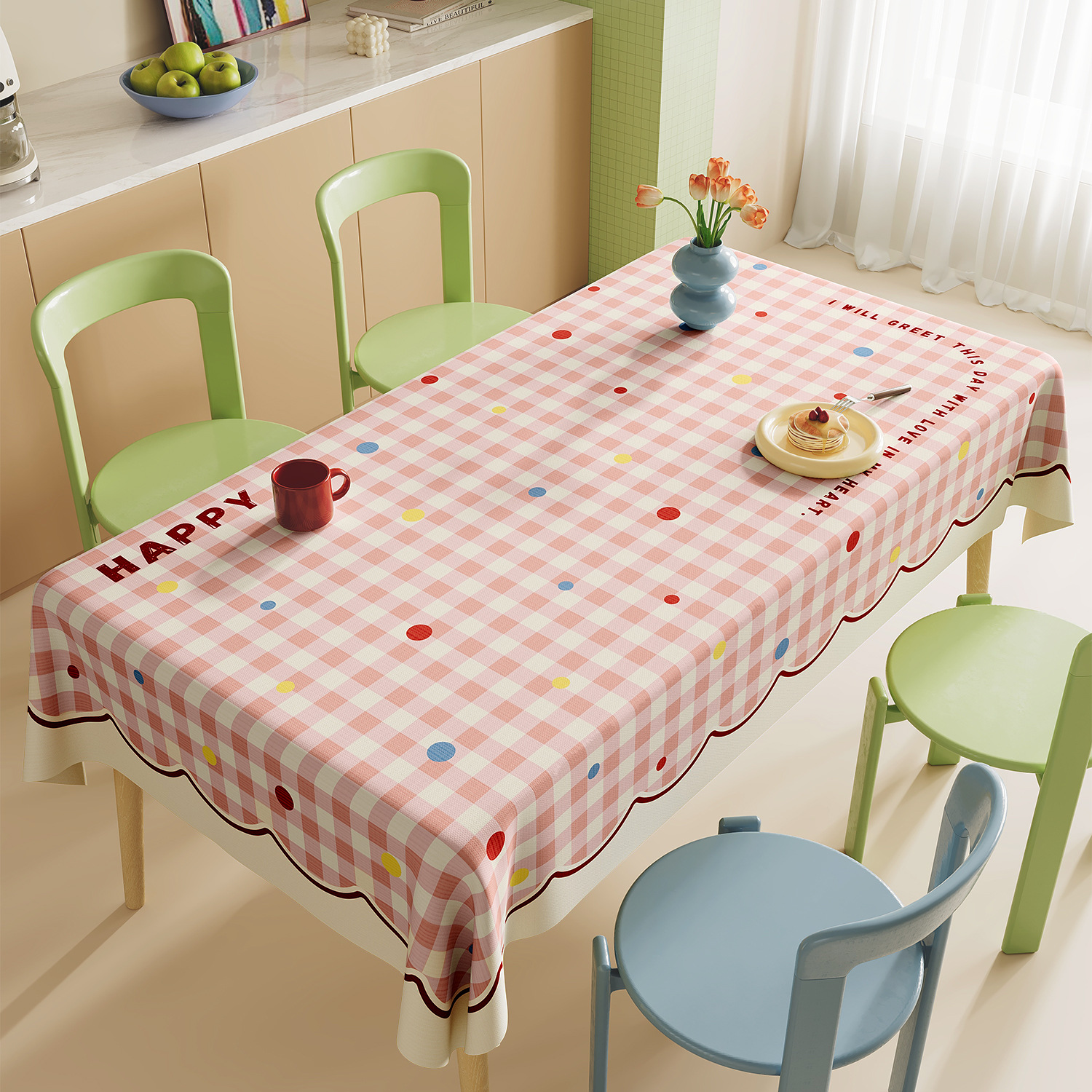 Mantel de PVC impermeable y desechable estilo dopamina