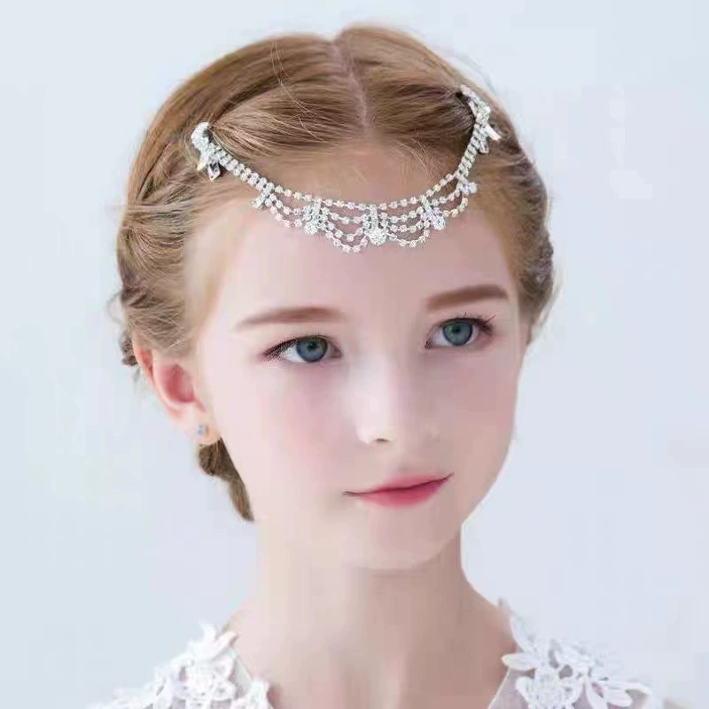 Трансграничная новая цепочка для волос со стразами модные женские головные уборы