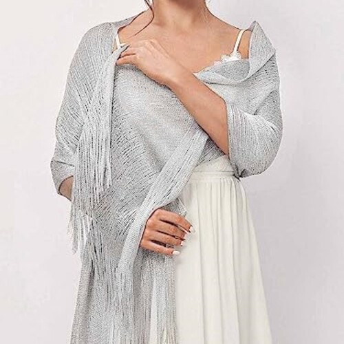 Cross-border Amazon best-selling gold and silver wire split dress sunshade shawl stylish versatile popular bikini casual scarf
