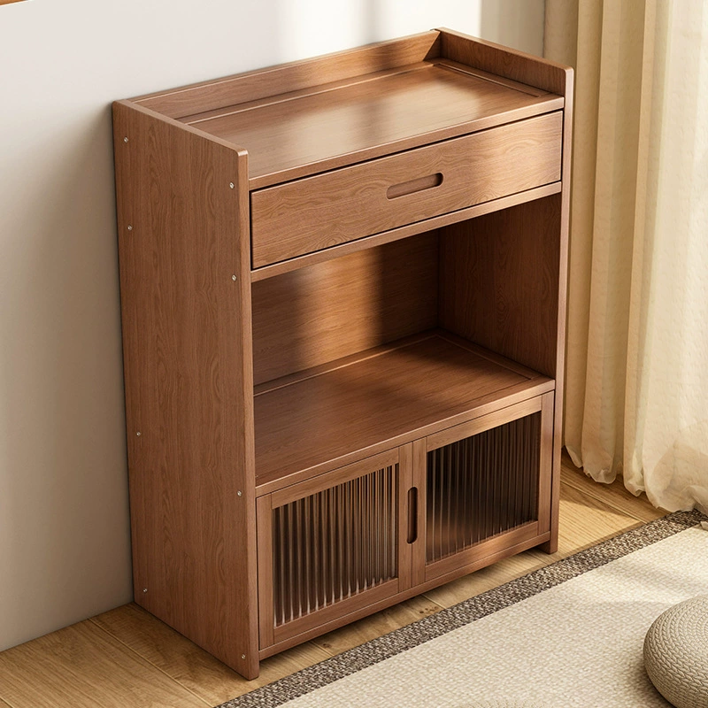 Напольная полка многоуровневая чайная комната чайная чашка чайная шкафчик гостиная чайная стойка с двойной дверью с накачкой шкафчик