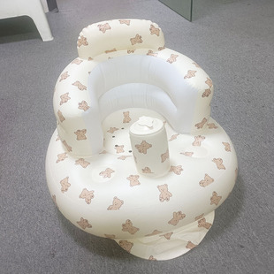 Cross-Border Inflatable Pvc Baby Training Sofa Baby Learning Seat Bath Stool Portable Foldableing Toy