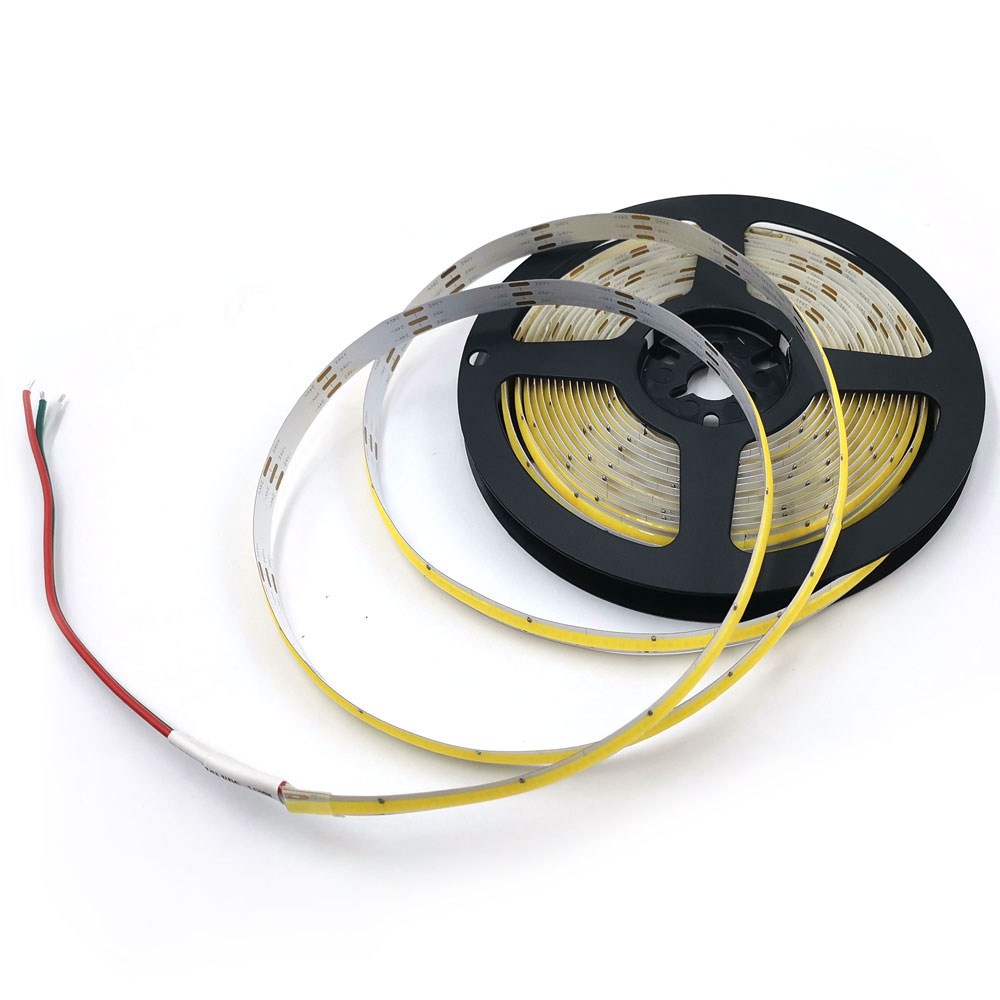 COB tira de luz de temperatura de dos colores 24vled barra de luz de baja tensión dos en uno tablero desnudo impermeable Epoxy TV Fondo Temperatura de tres colores