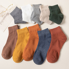 春季休閒短筒純色棉襪 束腰 男士商務襪子批發 吸汗 透氣