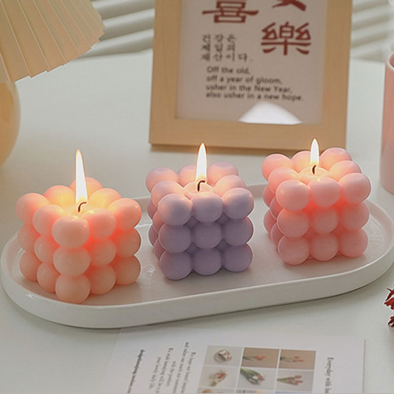 Modelado Rubik 's perfumes de vela de perfume decoración para el hogar in viento perfumado vela de cumpleaños fotos regalos creativos