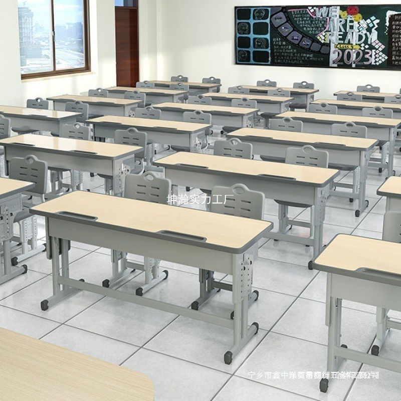 学校中学生用ダブルデスクと椅子セット、家庭用子供用学習机、個別指導クラスのトレーニングテーブル|undefined