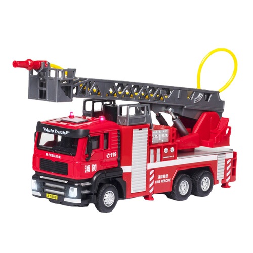 Jiaye firefighting alloy car imitation of real 1:50 car model ornaments with sound and light toys wholesale dropshipping