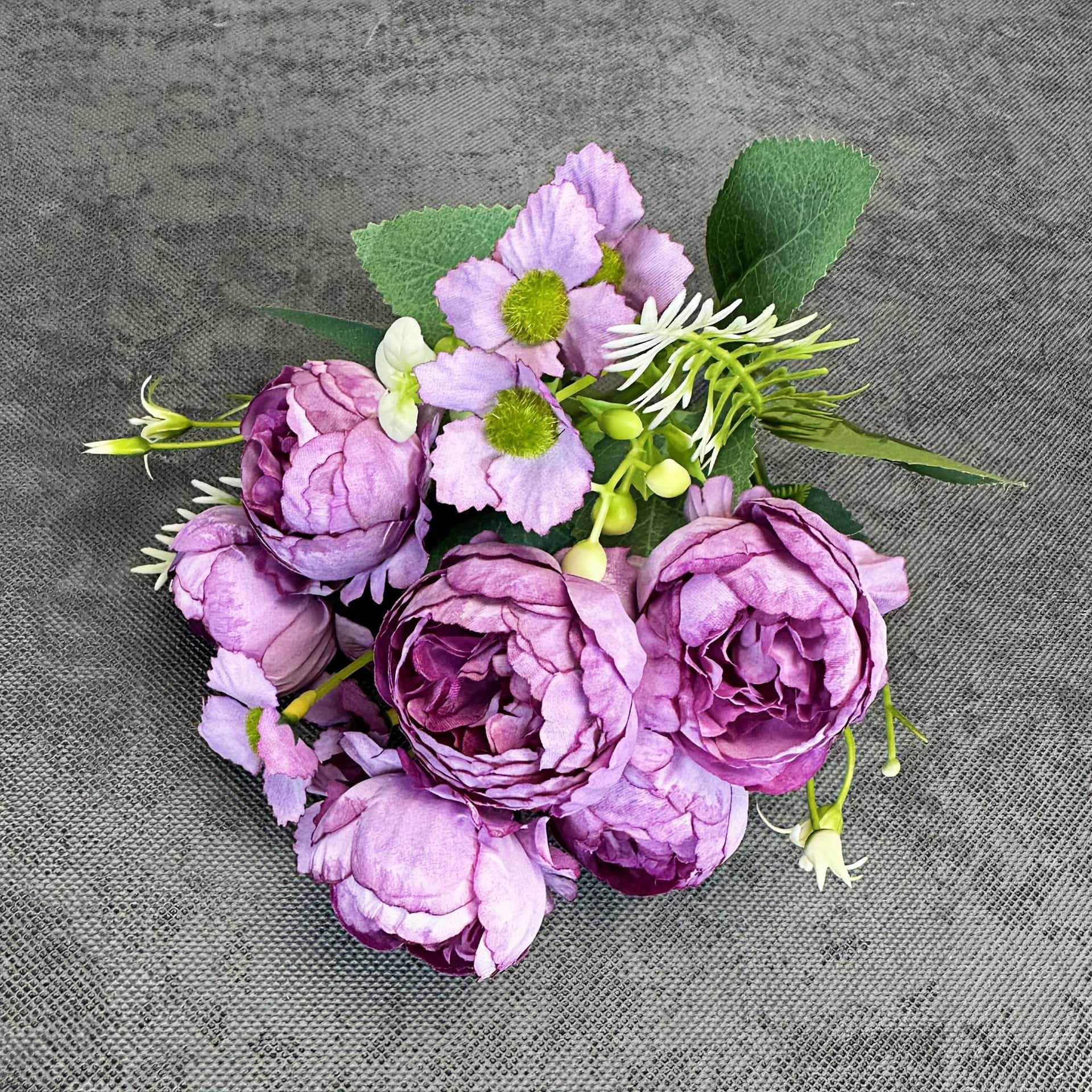 Simulación de 5 horquillas de peonía decoración del hogar decoración de la boda decoración de flores falsas hechas a mano rosas transfronterizas adornos al por mayor