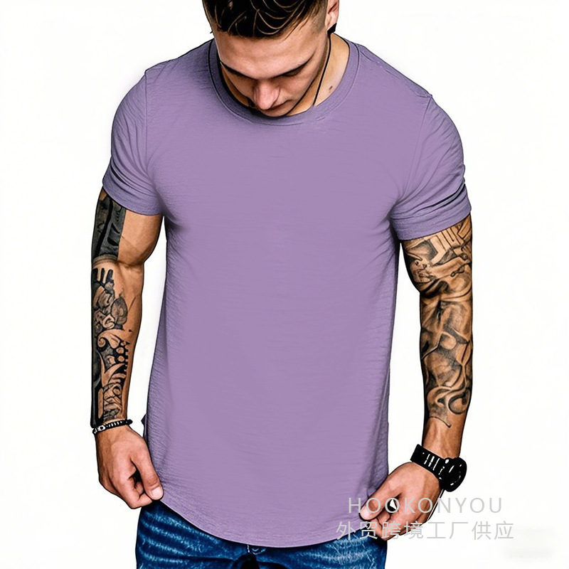 [写真印刷] 無地コットンラウンドネックTシャツ、写真、任意のパターンとテキストを印刷できます。|undefined