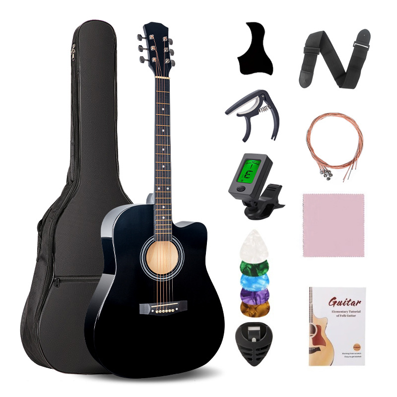 Una guitarra de balada de 41 pulgadas Amazon principiantes estudiantes principiantes ausentes de ángulo matte brillante guitarra de madera de tiles image 13