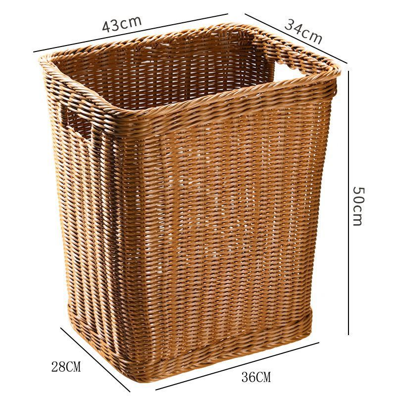 Cesta de almacenamiento de ropa sucia imitación de tela de caña hoteles residenciales toallas de baño cesta de lavandería ropa de lavandería cesta de ropa sucia