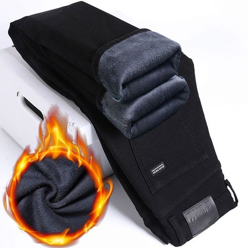 WthinLEE***Surprise Price Bestseller 201 Thicken Fleece Elastic Business Thick Pure Black 28-40 Size
