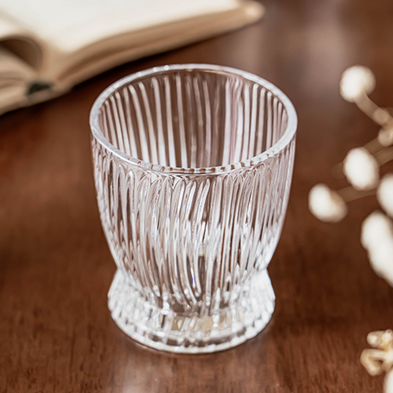 Luz creativa de lujo Estilo nórdico vidrio transparente taza de whisky taza de café helado taza de agua del hogar de alta apariencia Internet celebridad estilo