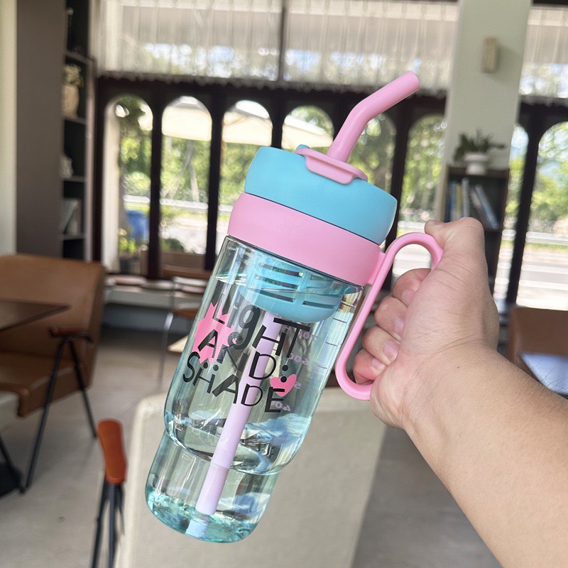 Himbedi Big Mac taza de agua de gran capacidad taza de paja de aluminio nueva taza de plástico de alta calidad de la oficina de chicas