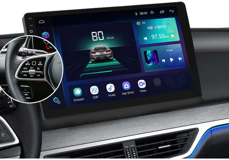 Large-Screen Carplay Car Mp5 Player Android Navigation All-In-One Car Central Control Radio USB Card Slot