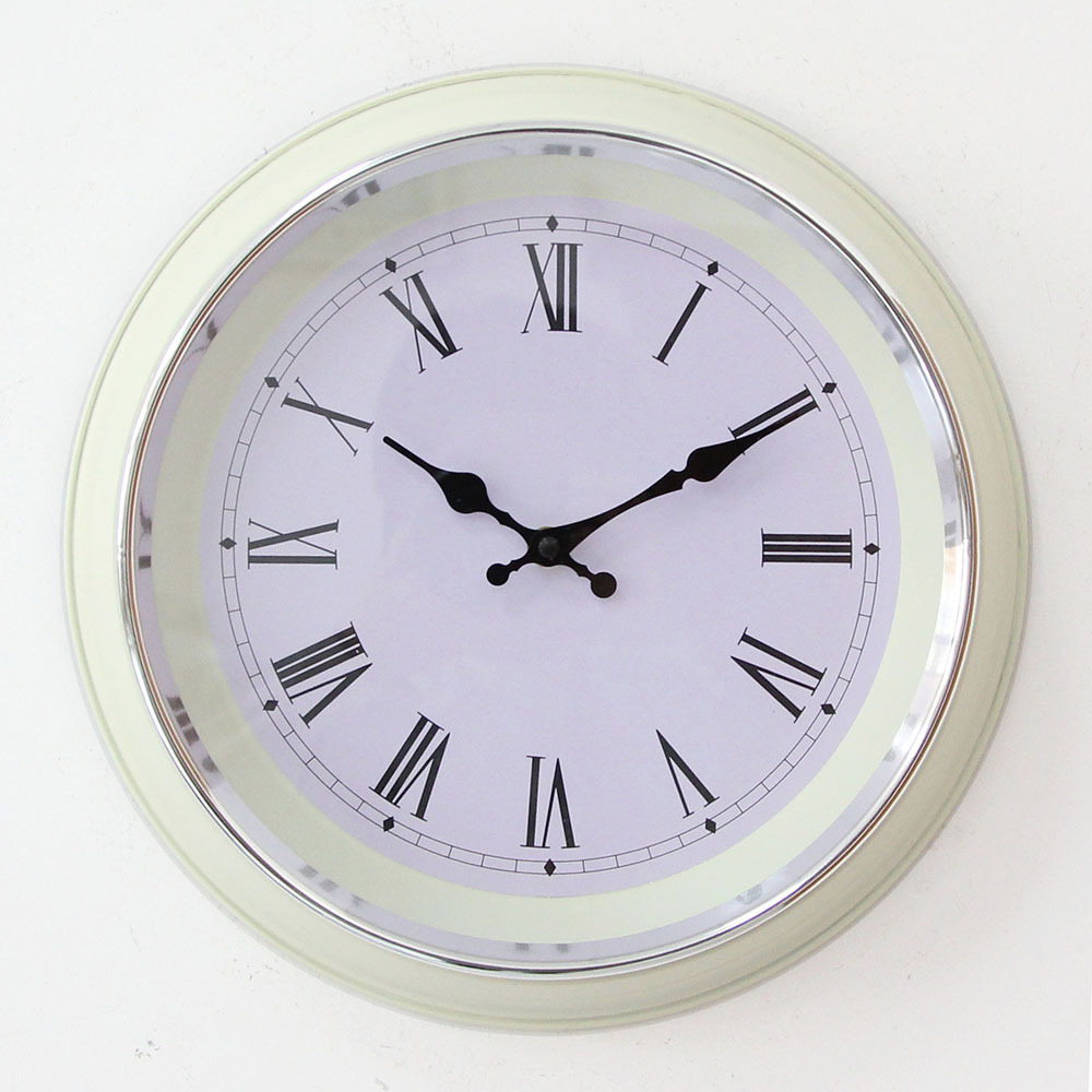Reloj de pared vintage de 12”, estilo nórdico, plástico y cristal, redondo, para sala, dormitorio u oficina