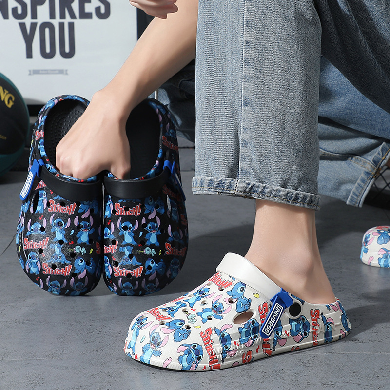 Zapatos con agujeros de verano, tendencia de los hombres, sandalias de Baotou huecas de fondo suave antideslizante, ropa exterior, pantuflas de los hombres de playa de fondo grueso al por mayor