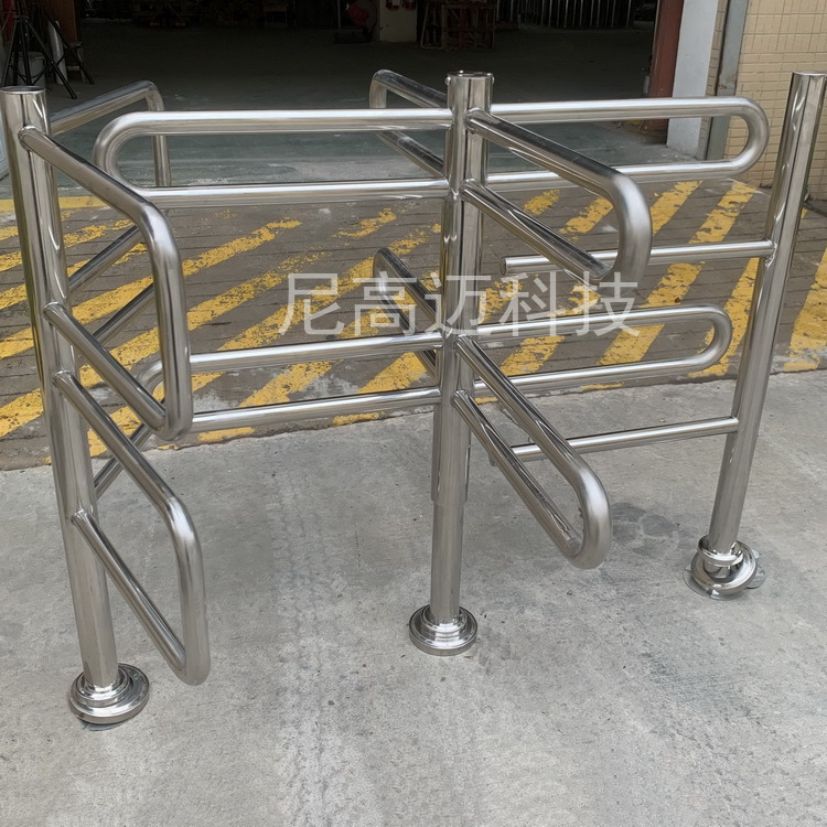 不锈钢手推十字式单向转闸考场驾校矿场医院防疫简约半高单项道匝