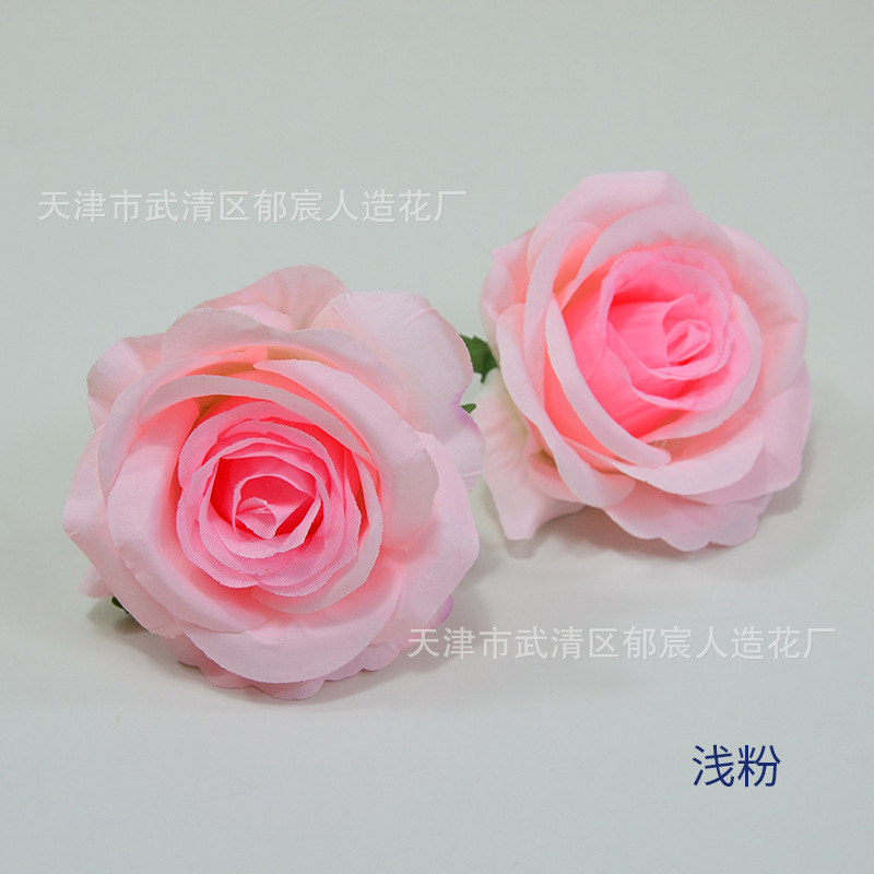 ローズ造花ハイエンドブルーフラワー結婚式の装飾偽花芯ローズヘッドローズフラワー卸売|undefined