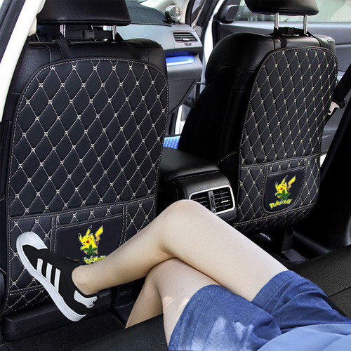 Car all-inclusive cartoon seat anti-kick pad cute children's seat pad car storage protective pad interior supplies