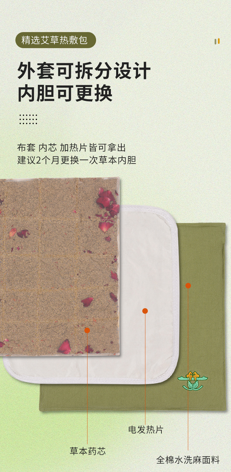 Electric Mugwort Seat Cushion Ai Rong Heated Herbal Pad 43x43cm 9-Level Temperature Control for Office and Home Warm Compress specifications