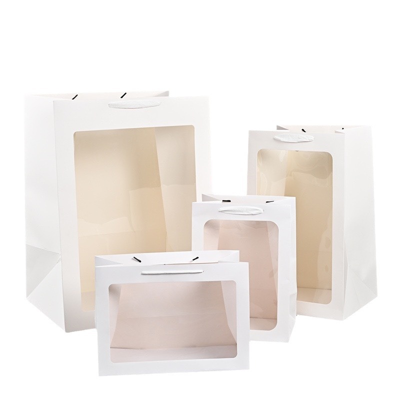 520 bolsa de regalo de ventana abierta, bolsa de regalo de embalaje de flores de ventana de cocina transparente, bolsa de regalo de regalo de muñecas de vacaciones al por mayor