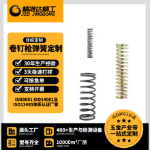 厂家供应定制卷钉枪小弹簧不锈钢圆柱压缩双钩拉伸异形线成型扭簧