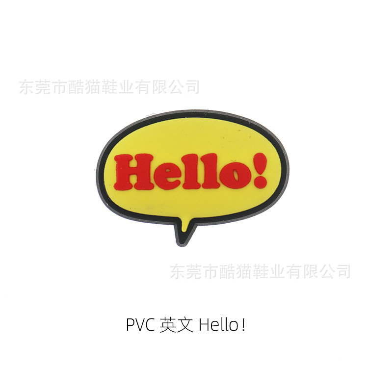 Nuevo agujero zapatos decorativos hebilla accesorios agujero zapatos flor zapato hebilla PVC dibujos animados jardín zapatos superior accesorios inglés