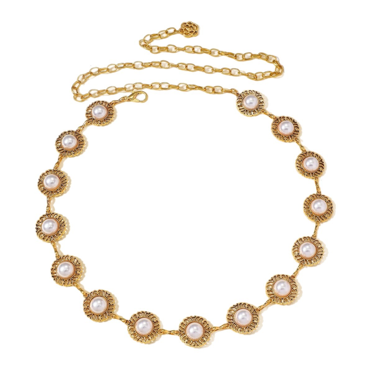 Bohemisk midjekedja med pärlor elegant kroppskedja för dam_voghion.com