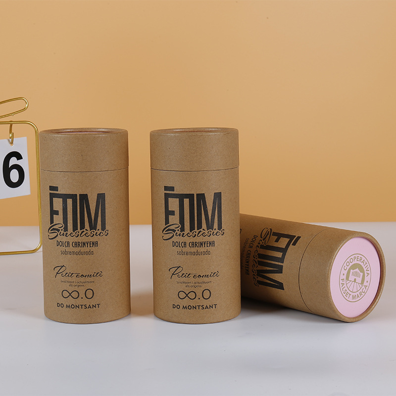 批发牛皮纸筒圆形纸管中秋礼盒品食品包装纸桶茶叶罐圆筒可印logo