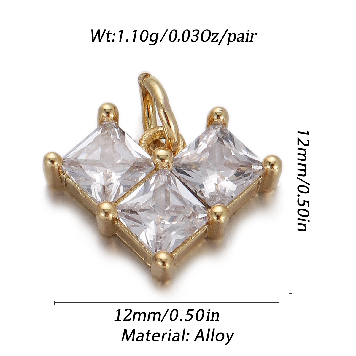 4g Weight Pendant Jewelry Making Type Gold Plated Plating Material Zircon Inlay Material 1 Piece Quantity Holiday Occasion Copper Material Donuts Pattern Women's Gender Enamel Design Simple Style Style 1 Piece Copper Zircon Gold Plated Donuts Pendant 7