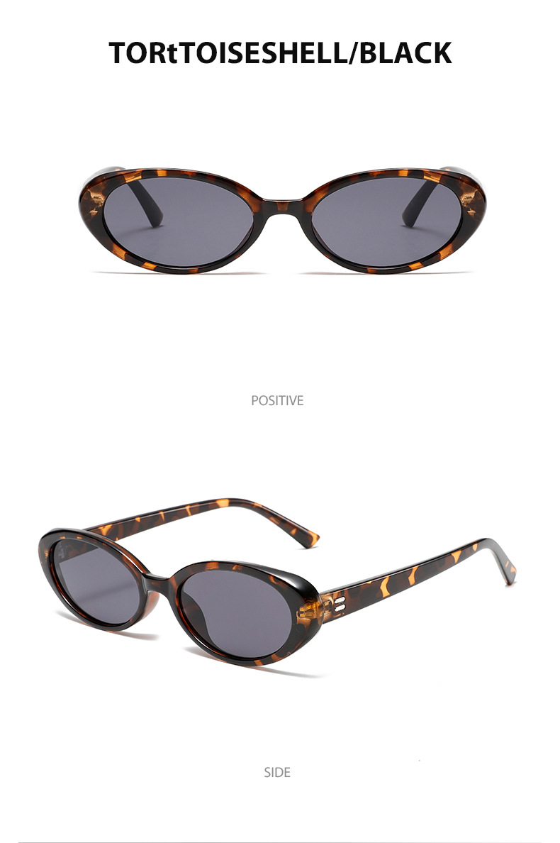 Grey Color Vacation Solid Color PC UV400 Protection Cat Eye Full Frame Women's Sunglasses