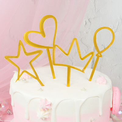 Globo acrílico amor - oro 10 sets