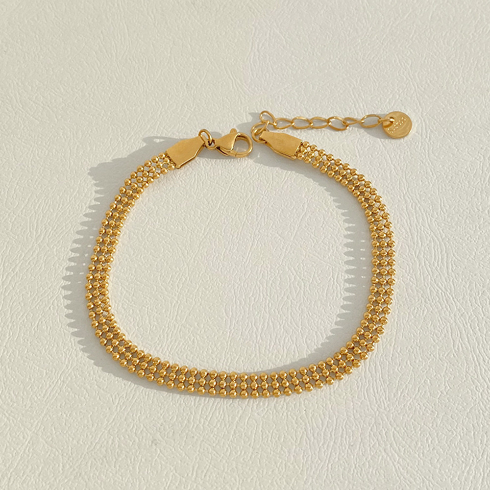 Geometric Casual Simple Style 16K Gold Plated White Gold Plated Gold Plated 304 Stainless Steel Bracelets In Bulk display picture 7