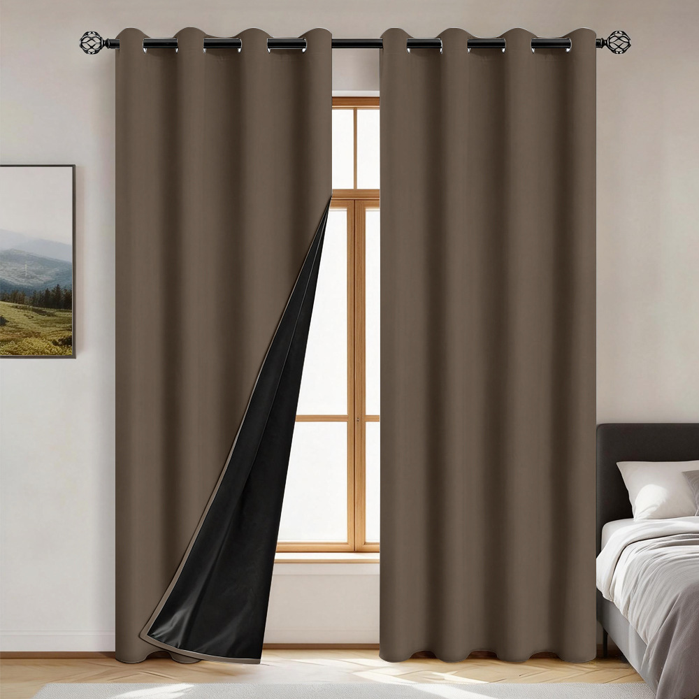 04 coffee brown [pongee laminated] / W:100cm*l:130cm perforated single piece, about 177g