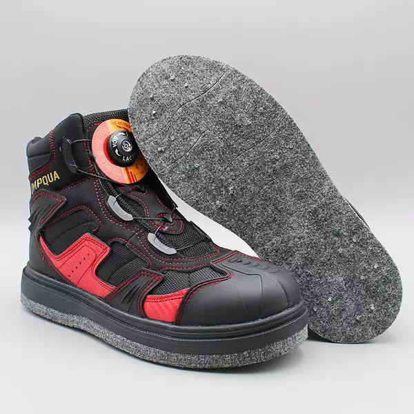New Large Size Outdoor High-Top Shoes for Men Fishing Non-Slip Reef Climbing Sea Fishing Wild Fishing Waterproof Felt Bottom Fishing Shoes