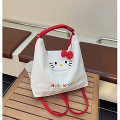 新款卡通猫咪包包女可爱韩版复古通勤托特包女休闲多功能双肩包潮